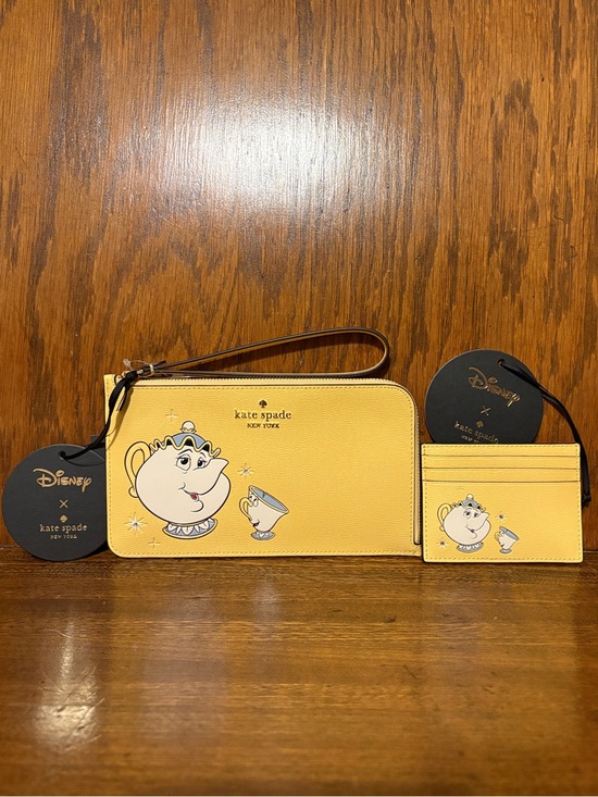 kate spade Handbags - NWT-Disney x Kate Spade-SET-Beauty & Beast-Zip Wristlet & Small Card Holder-$288